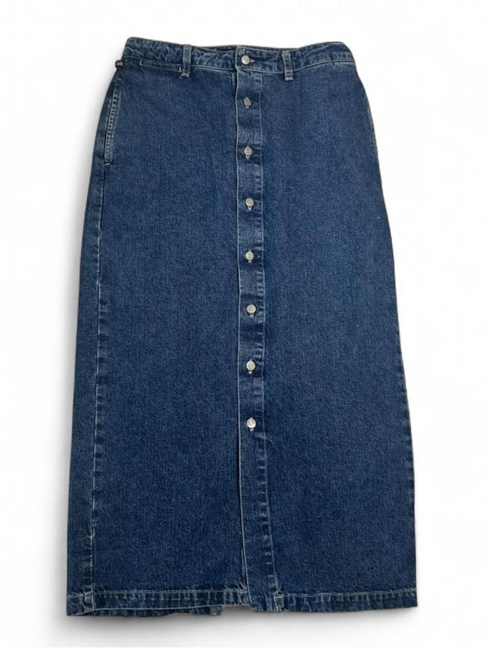 Vintage Polo Jeans Co Ralph Lauren Denim Maxi Skirt Button Front Size 10